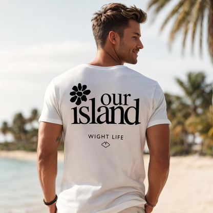 Wight Life T-Shirt - Our Island flower- Unisex Isle of Wight Tee