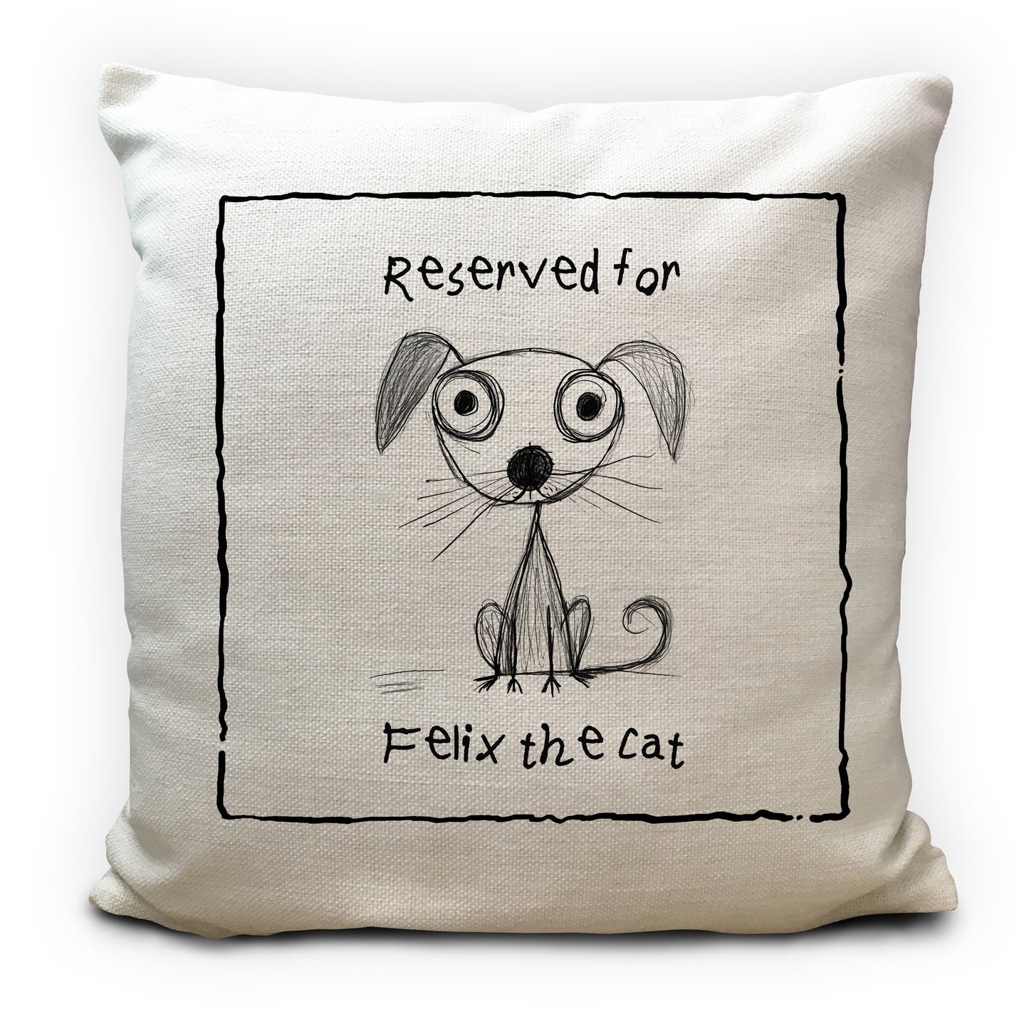 Personalised Cat Cushion Cover, Reserved For Pet Pillow, Custom Cat Name Cushion, Funny Cat Lover Gift, Pet Owner Gift, Cat Mum Dad