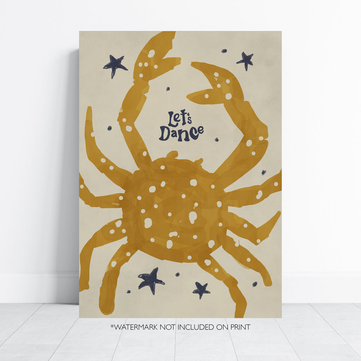 Let’s Dance Crab Print – Quirky Coastal Wall Art