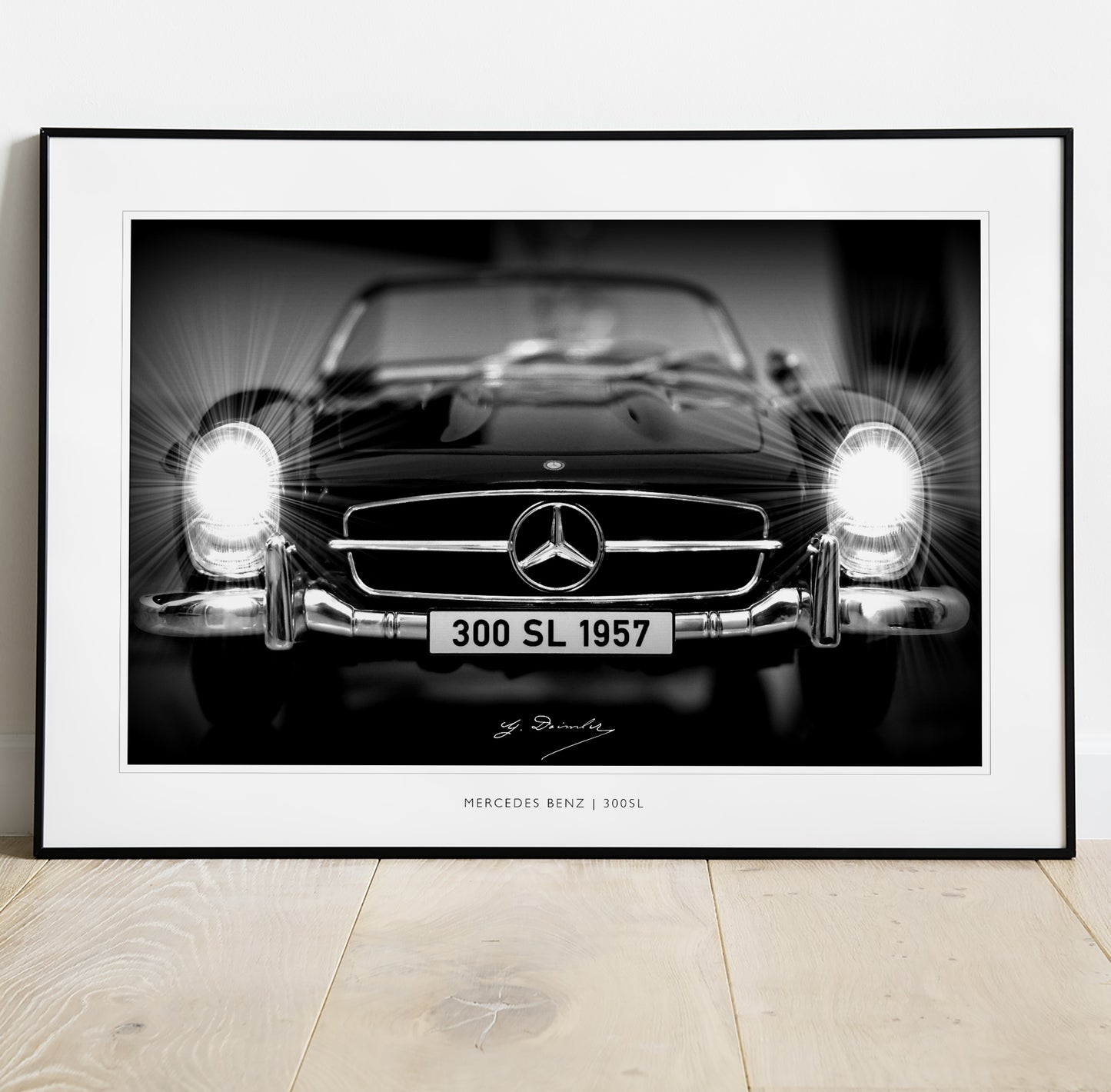 Mercedes 300SL Vintage Classic Art Print Poster
