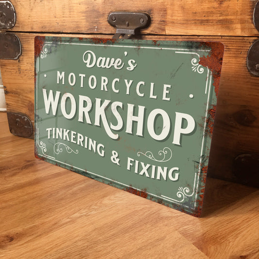 Personalised Motorcycle Workshop Sign