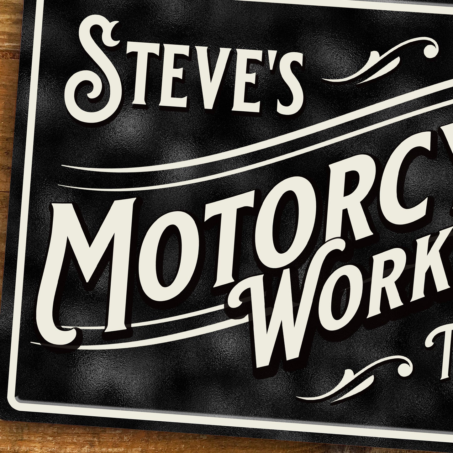 Personalised Motorcycle Motorbike Workshop Metal Door Wall Sign