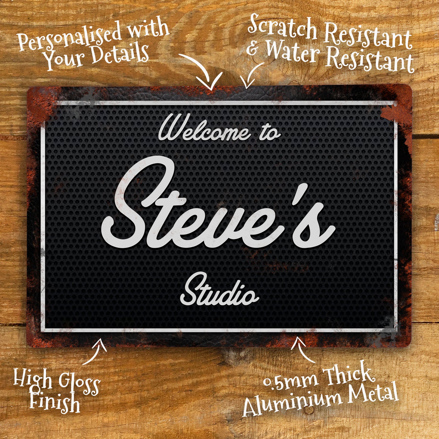 personalised music studio sign recording studio sign details