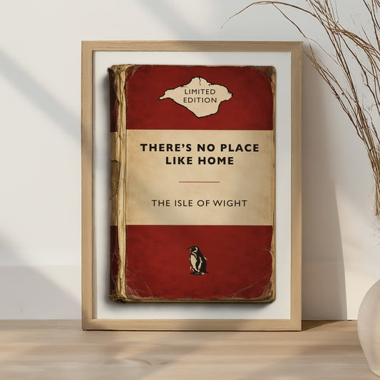 Vintage Paperback Book Cover Style Print - Isle of Wight - No Place Like Home