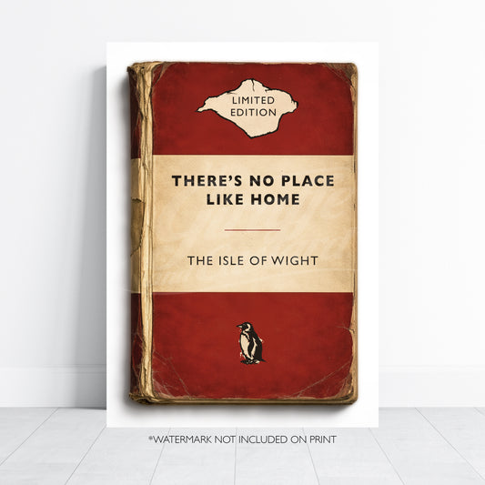 Vintage Book Cover Print - Isle of Wight - No Place Like Home