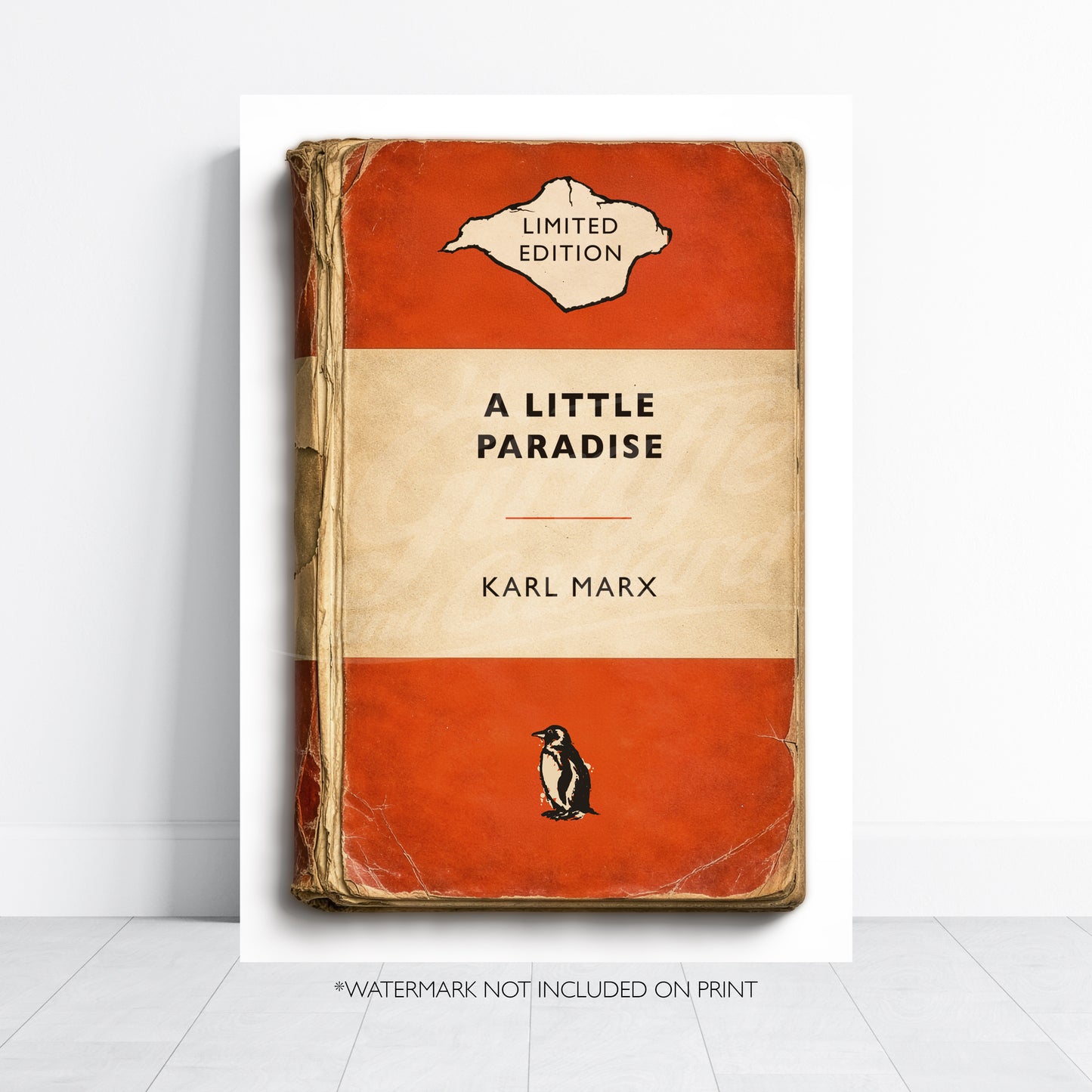 Vintage Paperback Book Cover Style Print - Isle of Wight - Paradise - Karl Marx