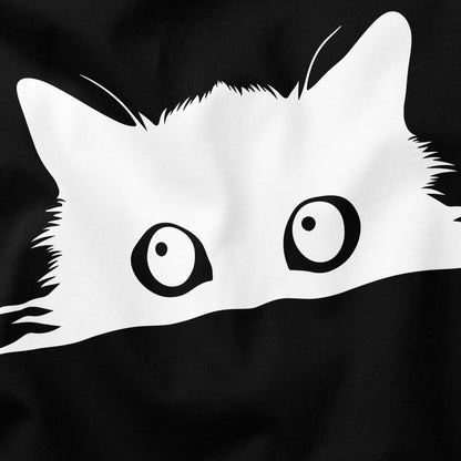 Peeping Cat T-Shirt - Funny Slogan T-Shirt - Cat Lover