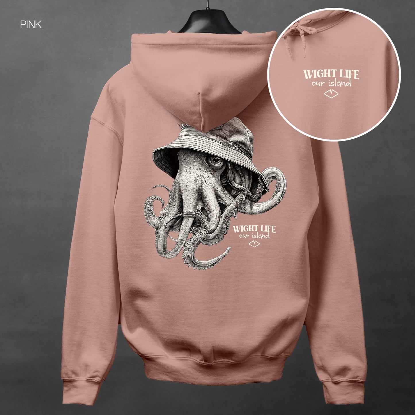 Wight Life Hoodie - Bucket Hat Octopus - Unisex Hoodie