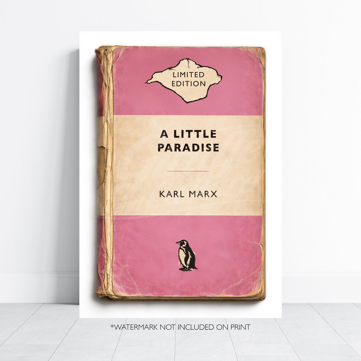 Vintage Paperback Book Cover Style Print - Isle of Wight - Paradise - Karl Marx