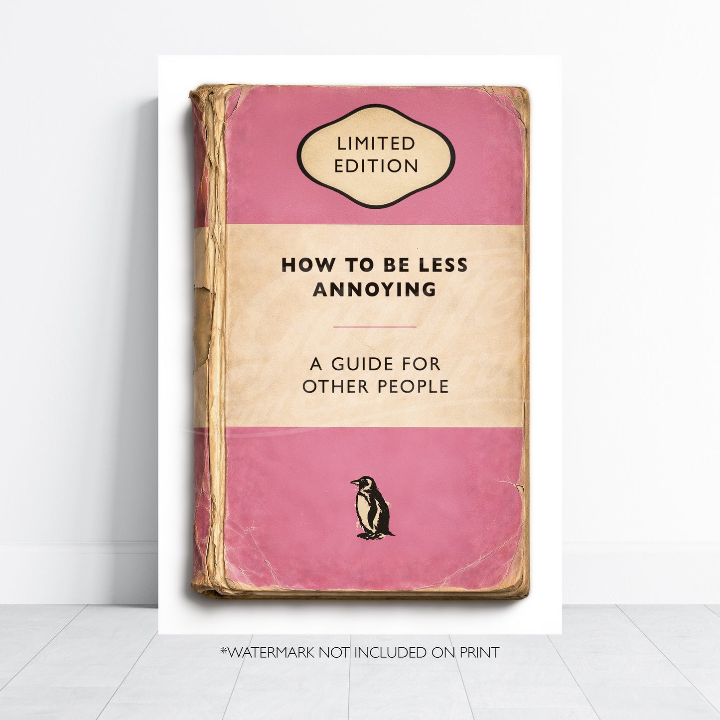 Vintage Book Cover Print - How To Be Less Annoying