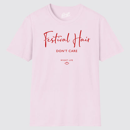 Wight Life T-Shirt - Festival Hair Don't Care - Unisex Isle of Wight Tee