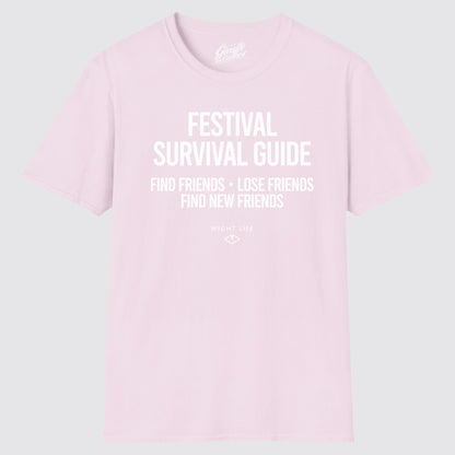 Wight Life T-Shirt - Festival Survival find Friends T Shirt- Unisex Isle of Wight Tee