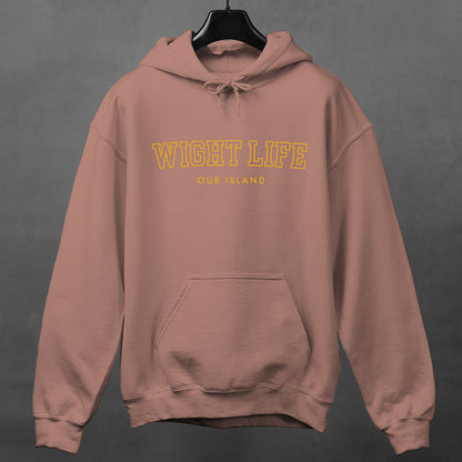 Wight Life Hoodie - College University Style - Isle of Wight Hoodie