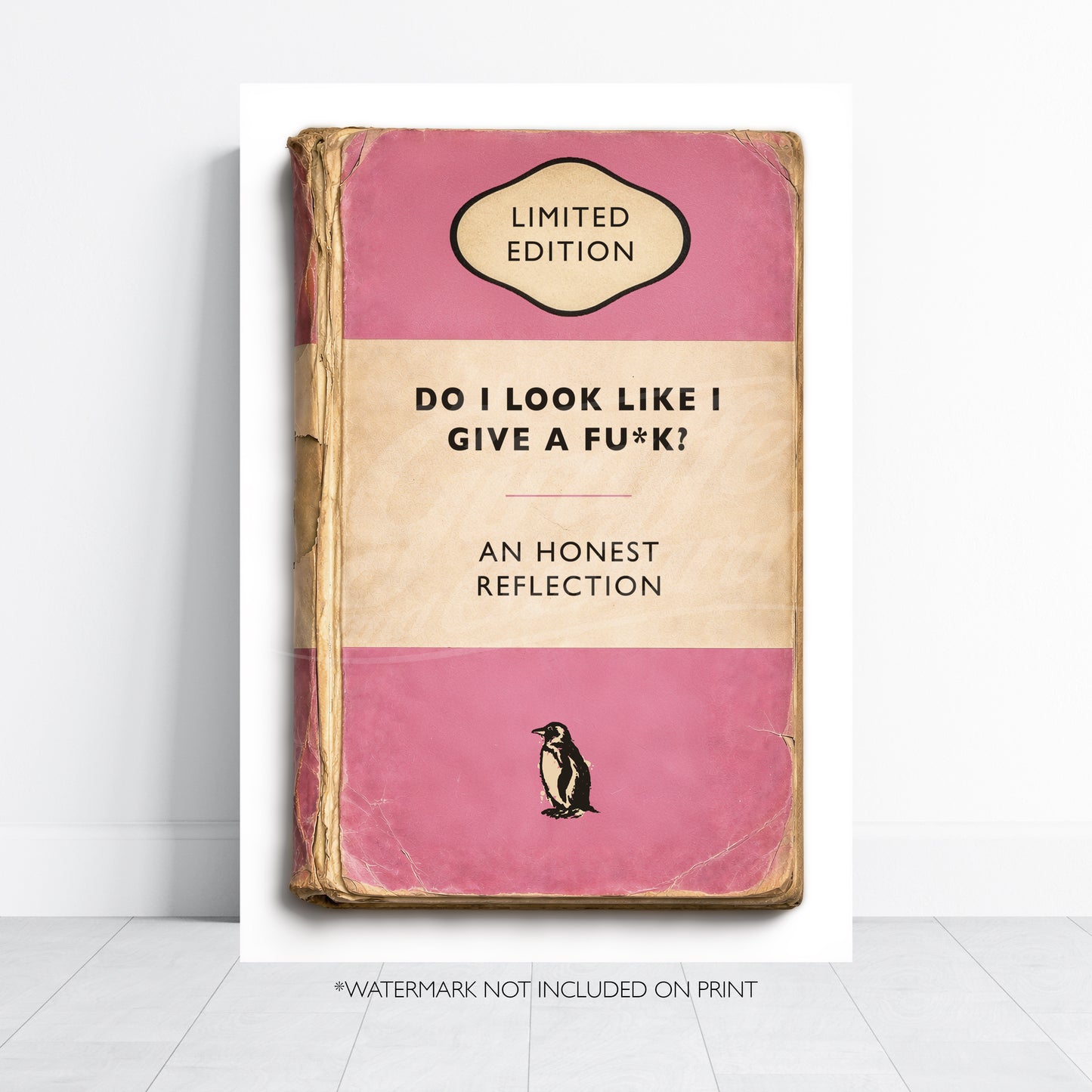 Vintage Book Cover Print - Do I Look Like I Give a Fu*k
