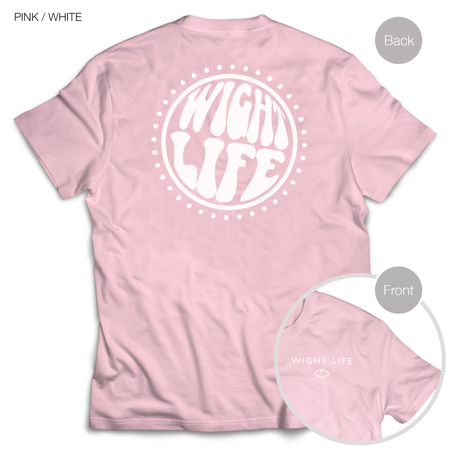 Wight Life T-Shirt - 60s Power Circle- Unisex Isle of Wight Tee