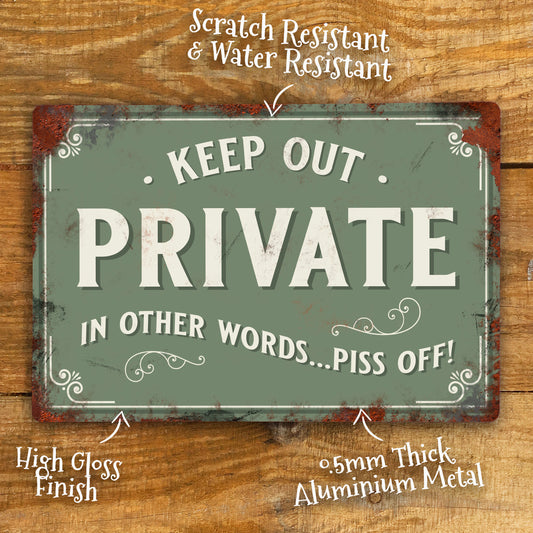 No Entry Sign, Keep Out Sign with Green Background and White Text. Details image