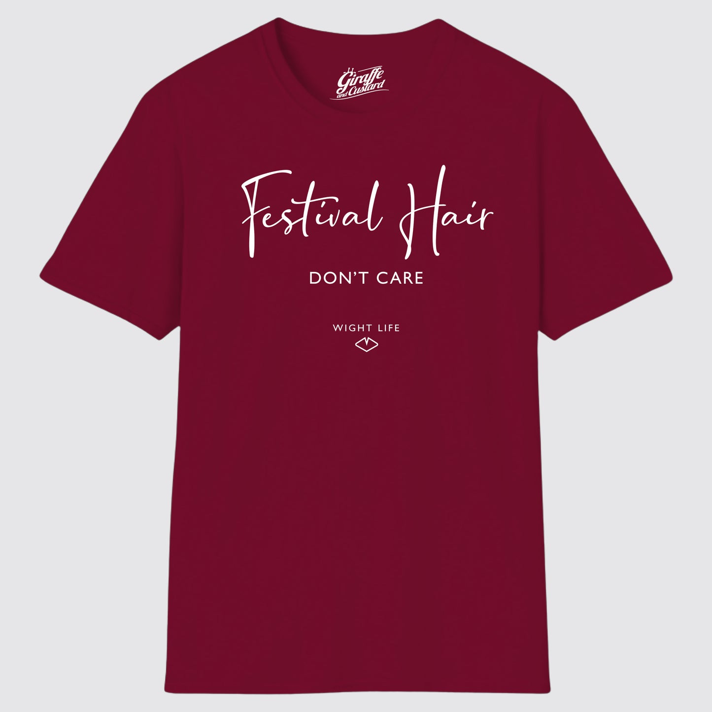 Wight Life T-Shirt - Festival Hair Don't Care - Unisex Isle of Wight Tee