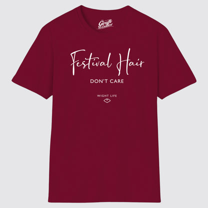 Wight Life T-Shirt - Festival Hair Don't Care - Unisex Isle of Wight Tee