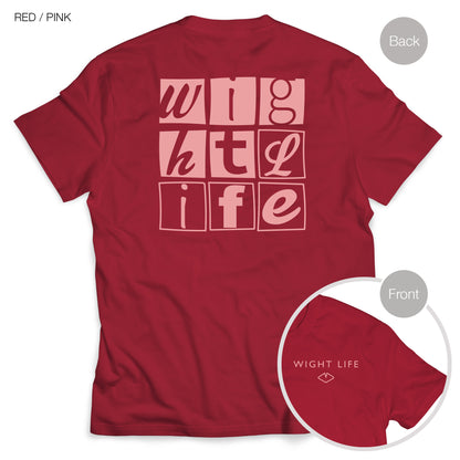 Wight Life T-Shirt - Typo Boxes- Unisex Isle of Wight Tee