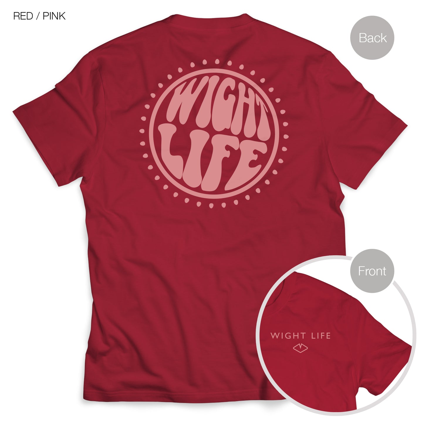 Wight Life T-Shirt - 60s Power Circle- Unisex Isle of Wight Tee