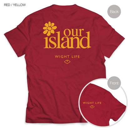 Wight Life T-Shirt - Our Island flower- Unisex Isle of Wight Tee