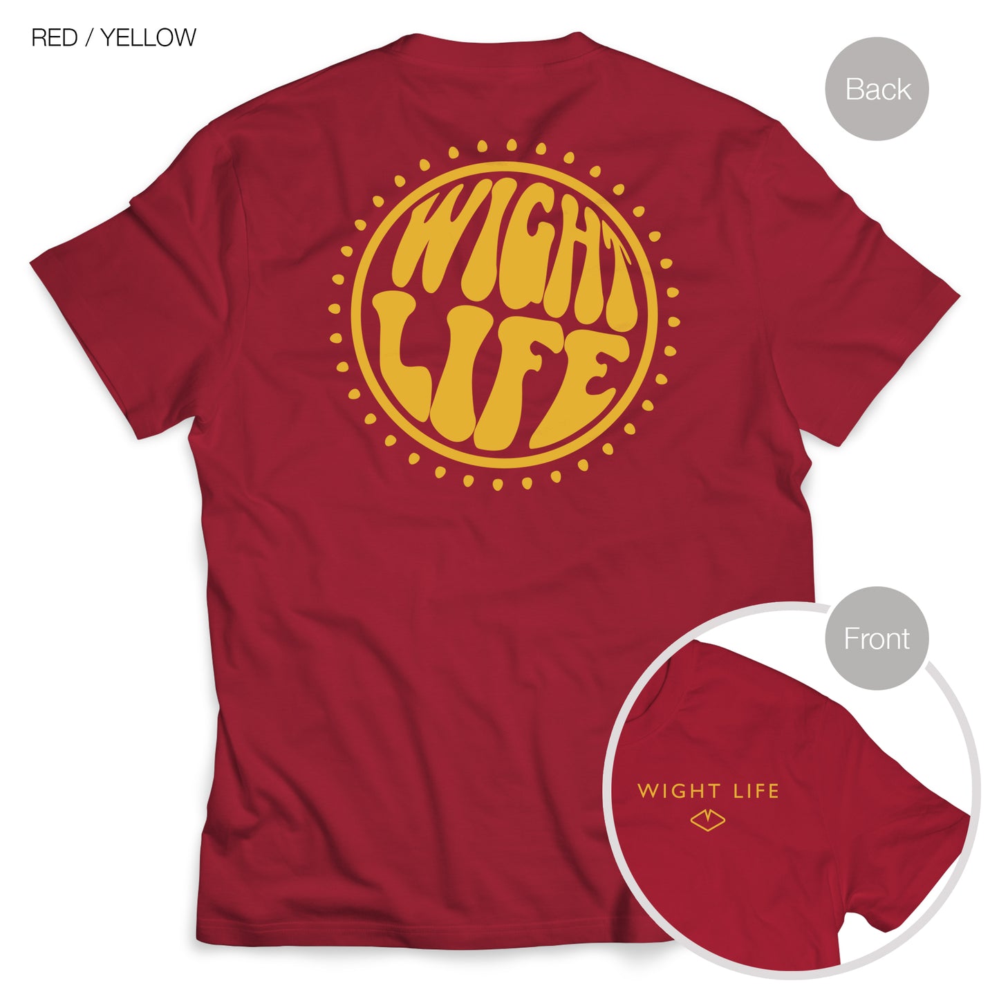 Wight Life T-Shirt - 60s Power Circle- Unisex Isle of Wight Tee