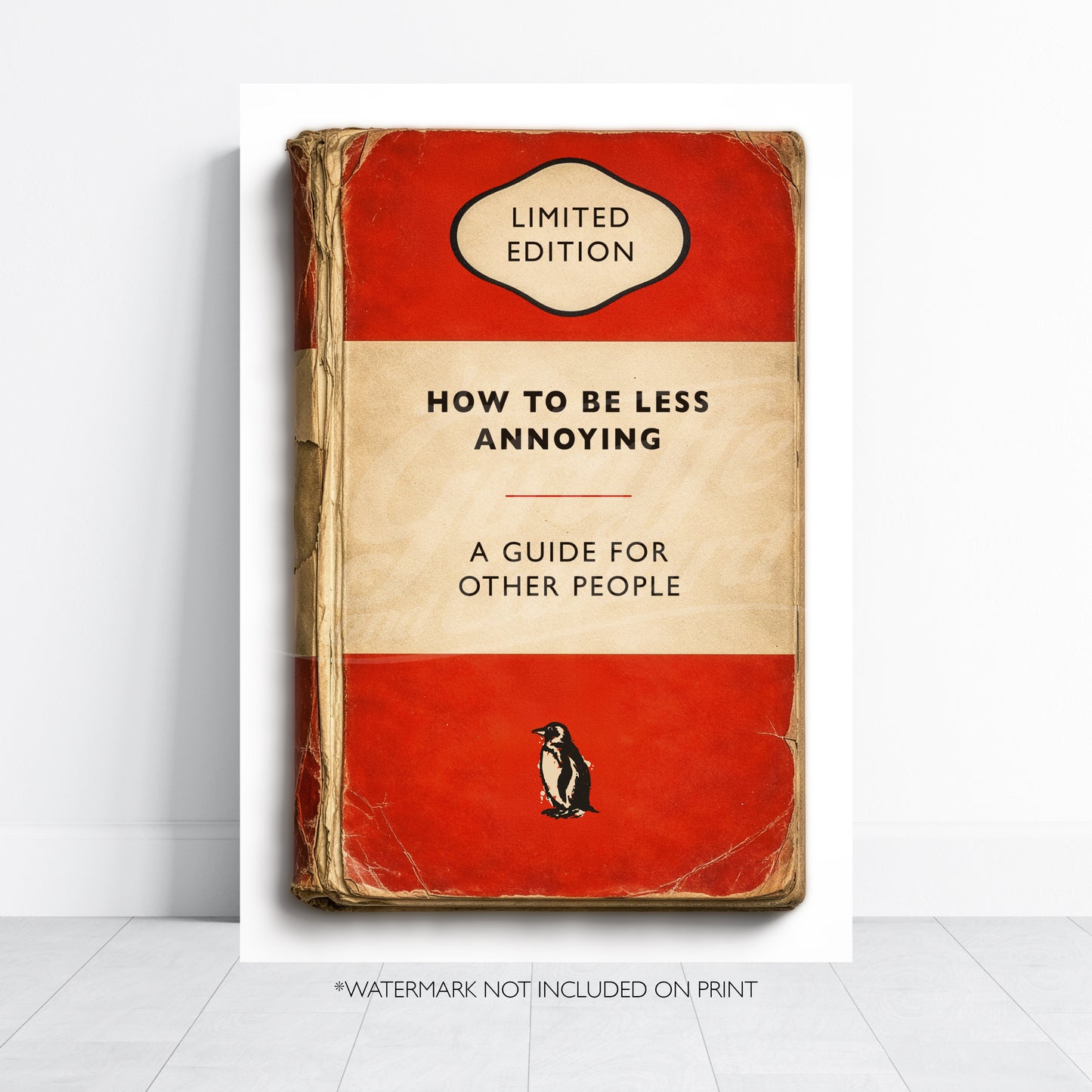 Vintage Book Cover Print - How To Be Less Annoying