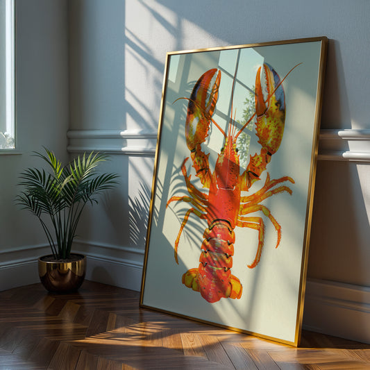 Vintage Lobster Print Coastal Wall Art Nautical Poster Seafood Illustration Beach House Decor Marine Art Kitchen Wall A4 A3 A2 A1