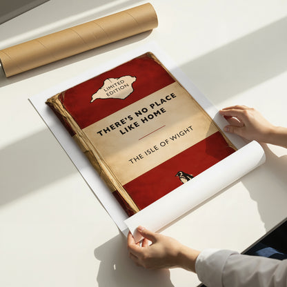 Vintage Book Cover Print - Isle of Wight - No Place Like Home
