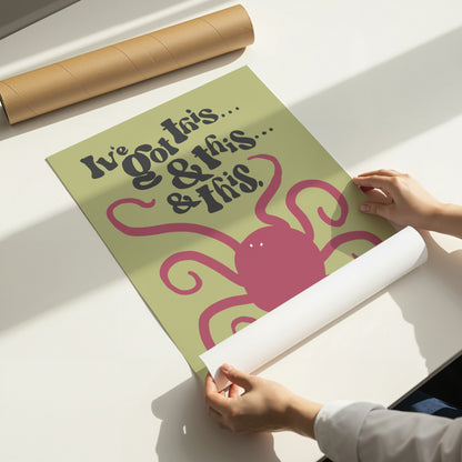 I’ve Got This Funny Octopus Print – Multitasking Wall Art