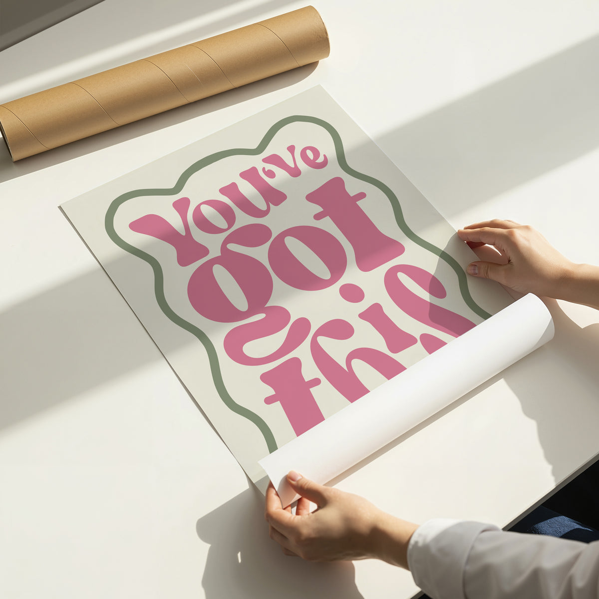 You’ve Got This Print – Positive Motivational Retro Wall Art