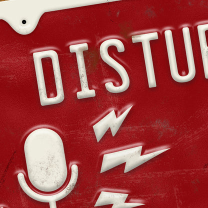 Do Not Disturb Recording Sign You Tube Studio Sign Vintage Metal Wall Sign 200x305mm