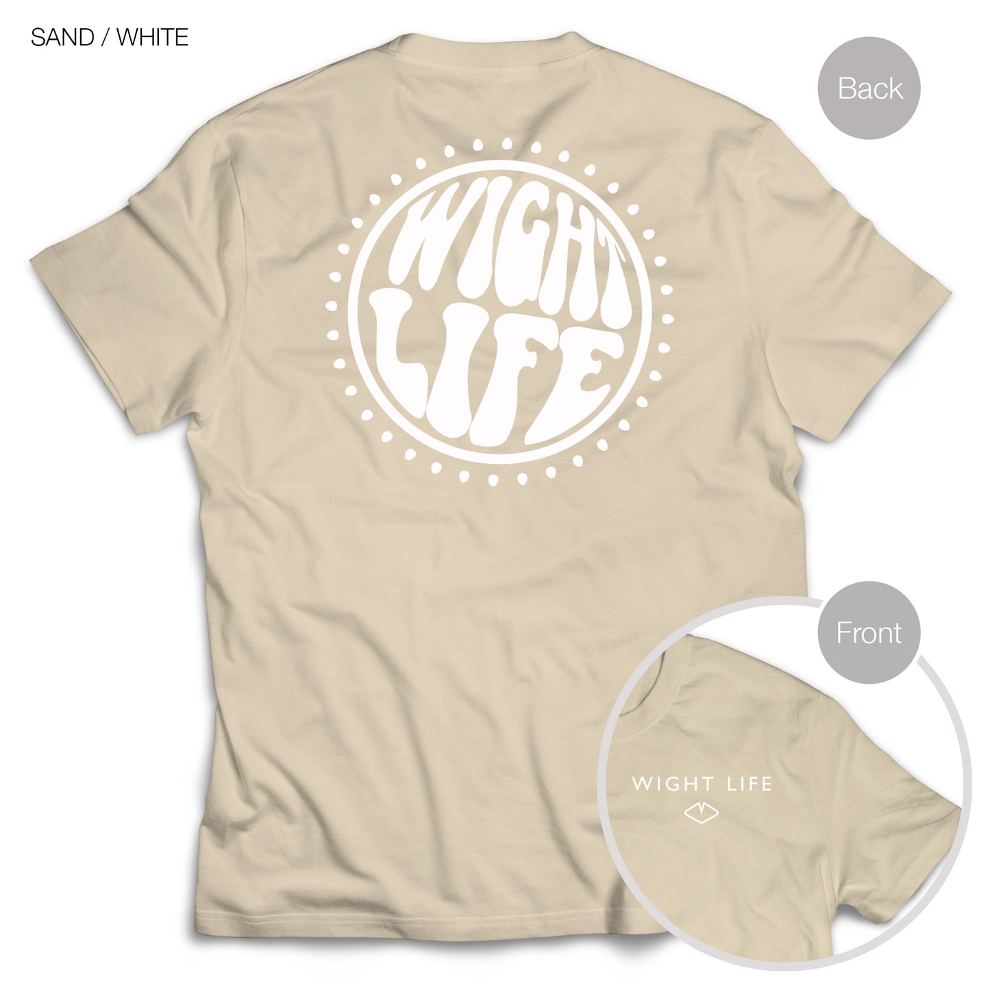 Wight Life T-Shirt - 60s Power Circle- Unisex Isle of Wight Tee