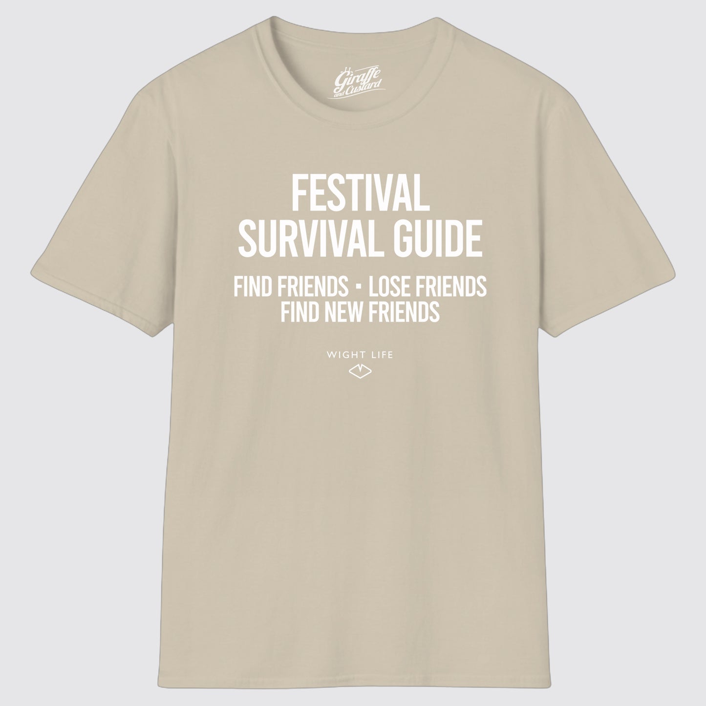 Wight Life T-Shirt - Festival Survival find Friends T Shirt- Unisex Isle of Wight Tee