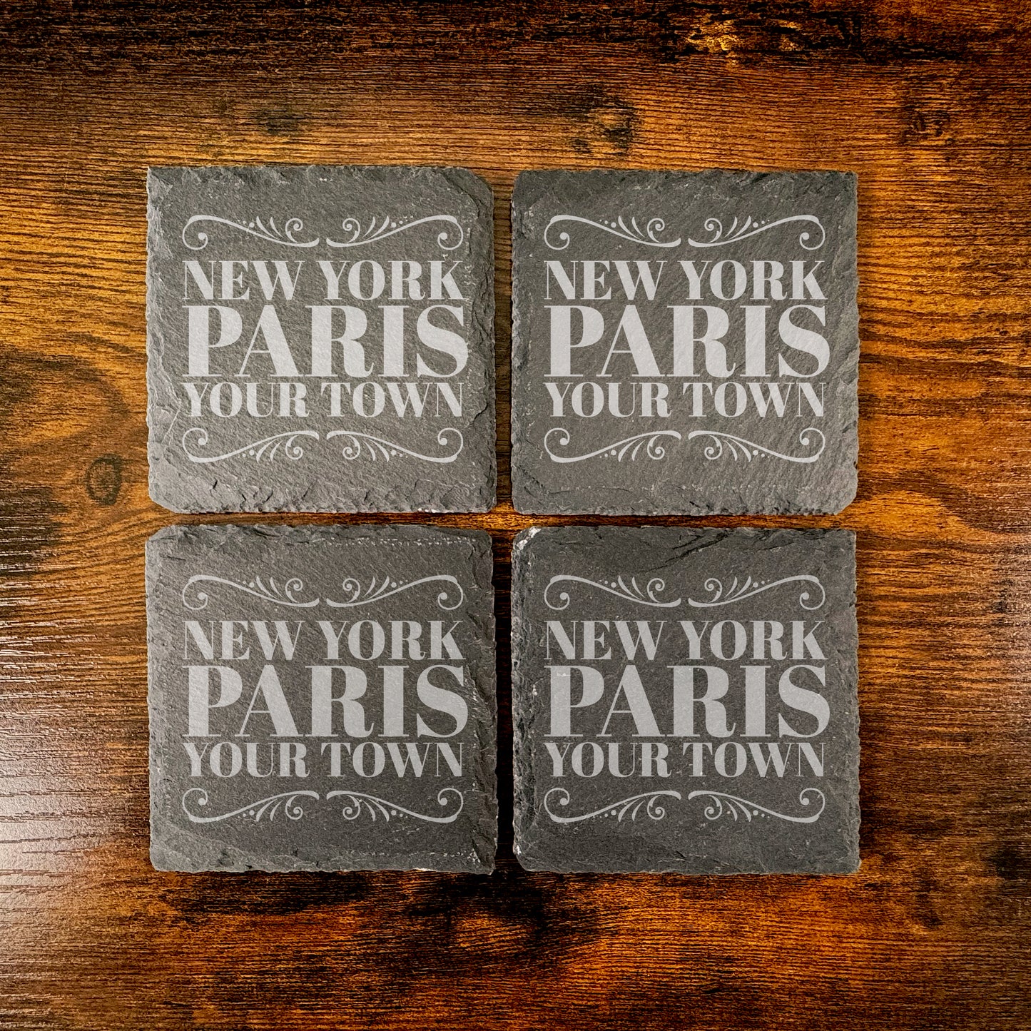 Personalised House Warming New Home Town City Slate Coaster SC10