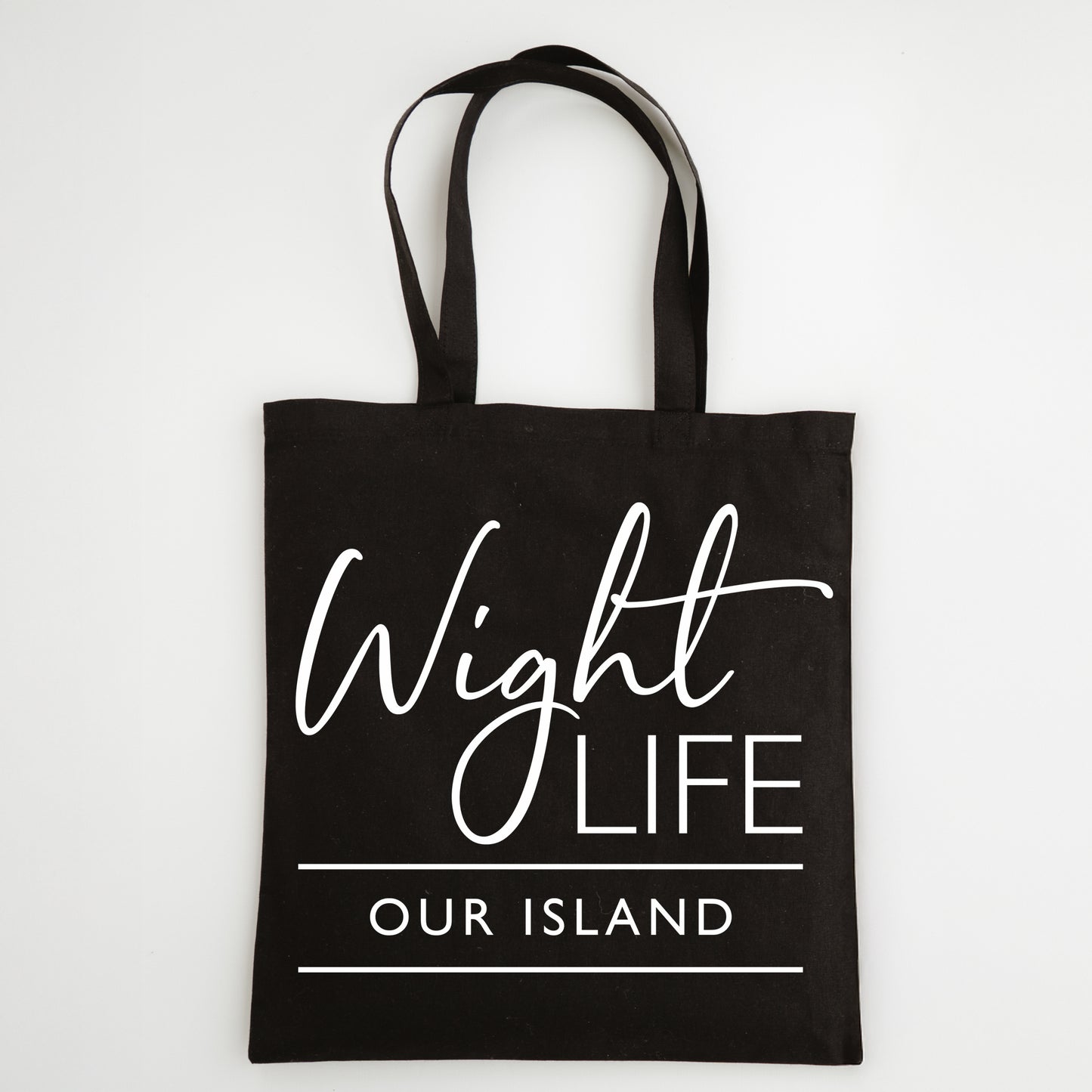 Wight Life Tote Bag - Our Island Script - Shopping Bag