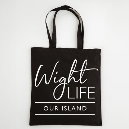 Wight Life Tote Bag - Our Island Script - Shopping Bag