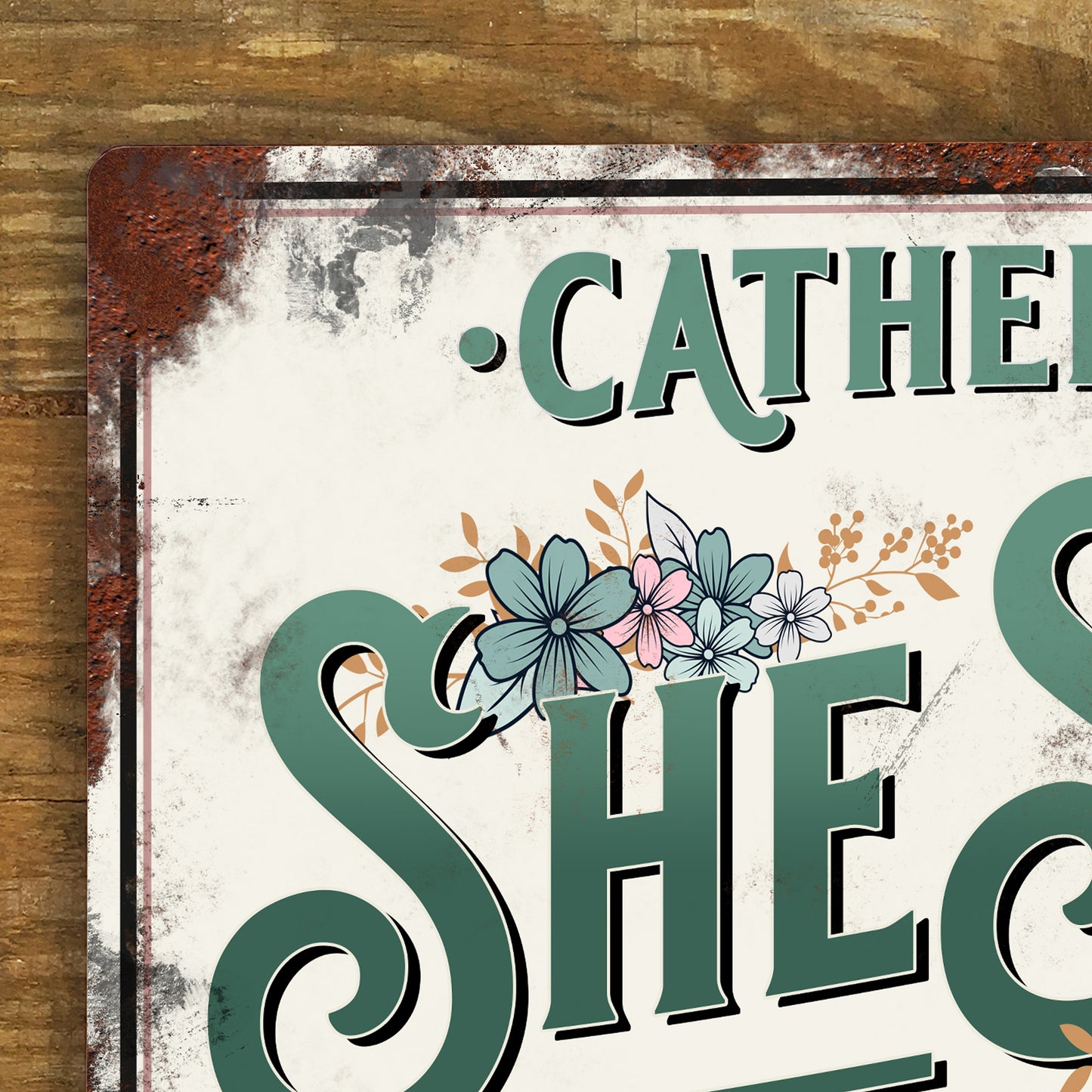 Personalised She Shed Sign Metal Garden Shed Sign 200x305mm