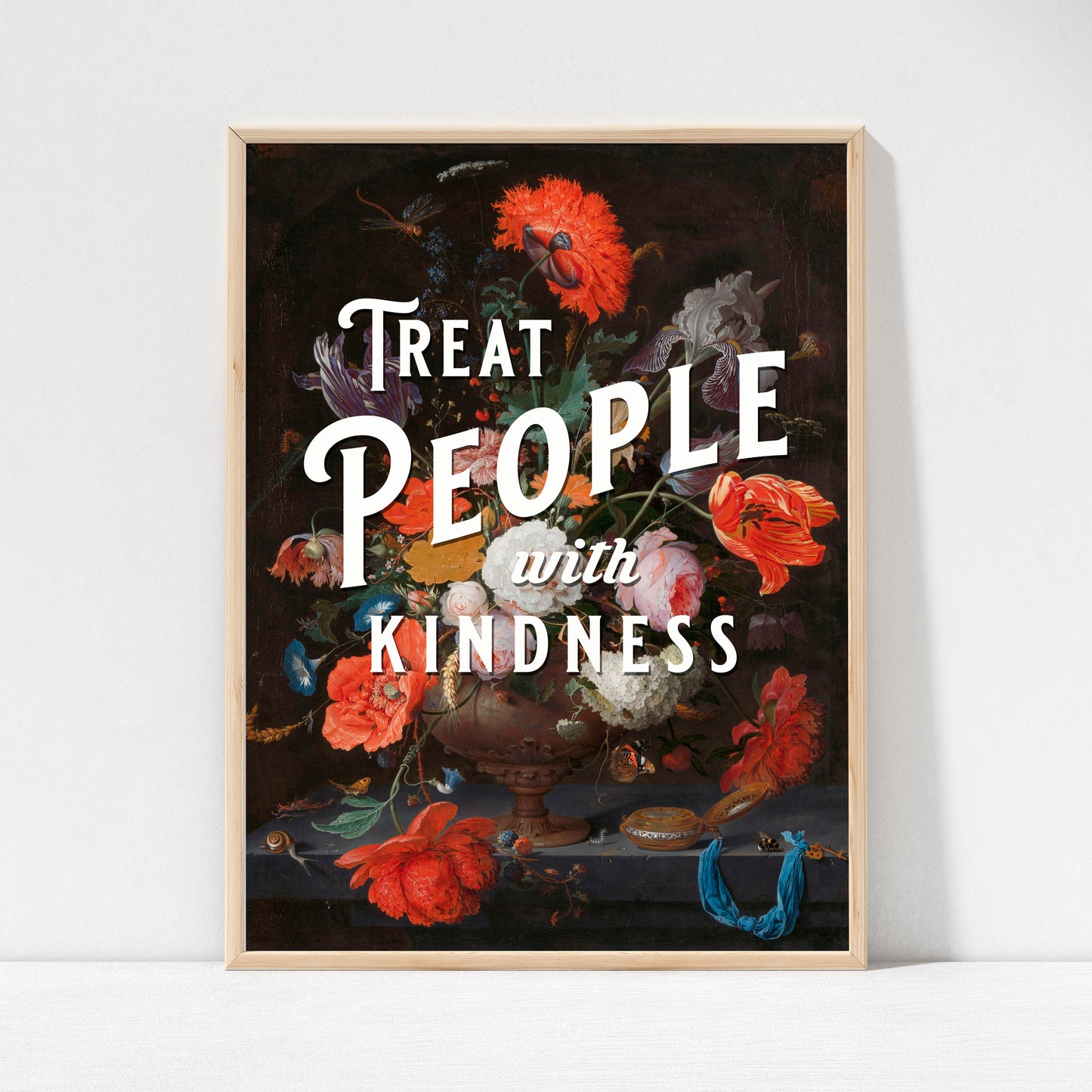 treat people with kindness harry styles quote art print poster