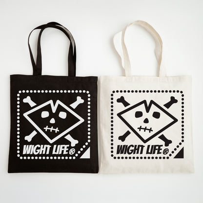 Wight Life Tote Bag - Black or Natural Isle of Wight Shopping Bag - Skull Crossbones
