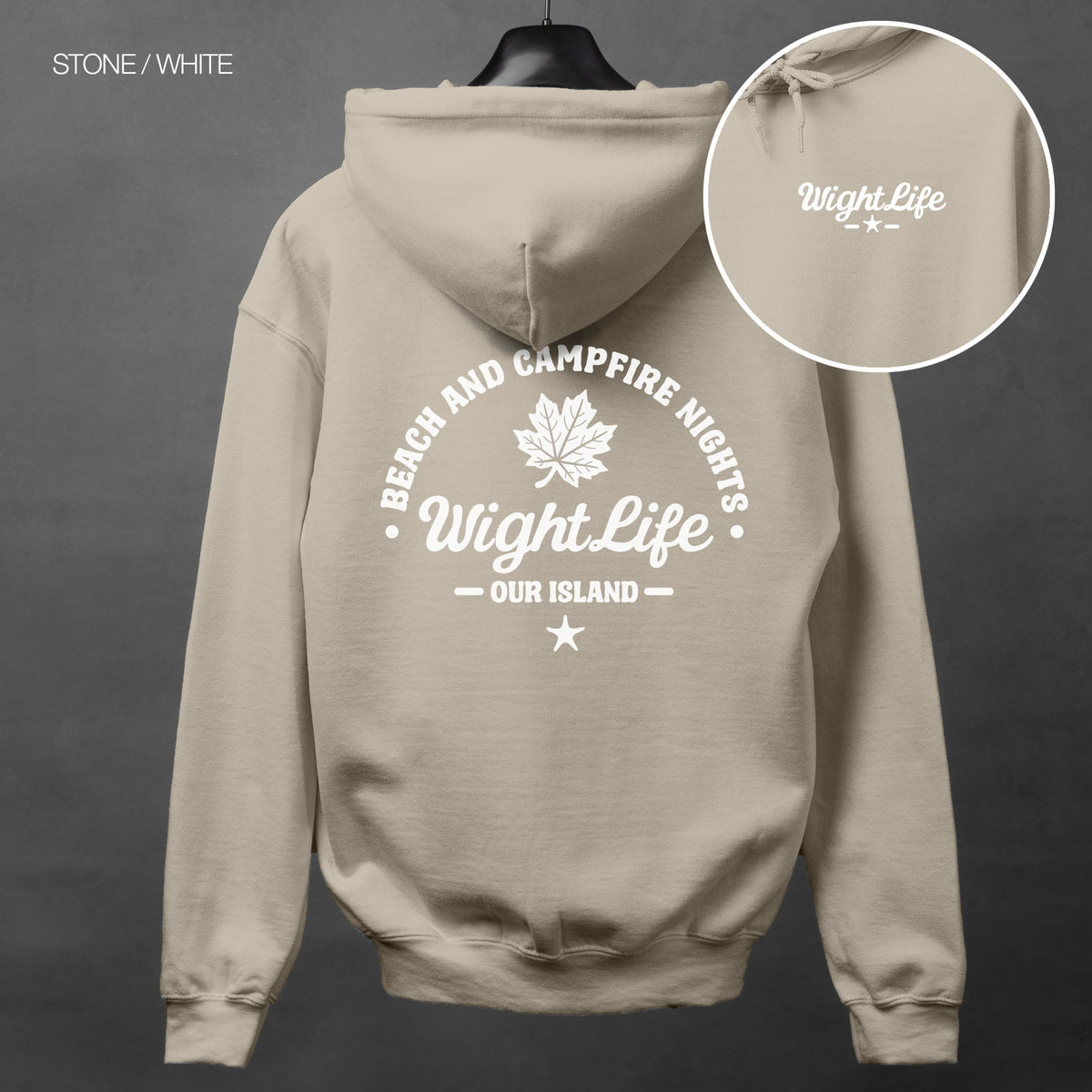 Wight Life Hoodie - Beach and Campfire Nights - Unisex Hoodie