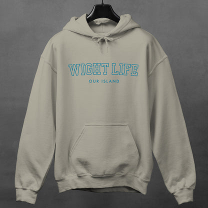 Wight Life Hoodie - College University Style - Isle of Wight Hoodie