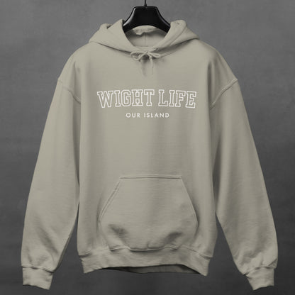 Wight Life Hoodie - College University Style - Isle of Wight Hoodie