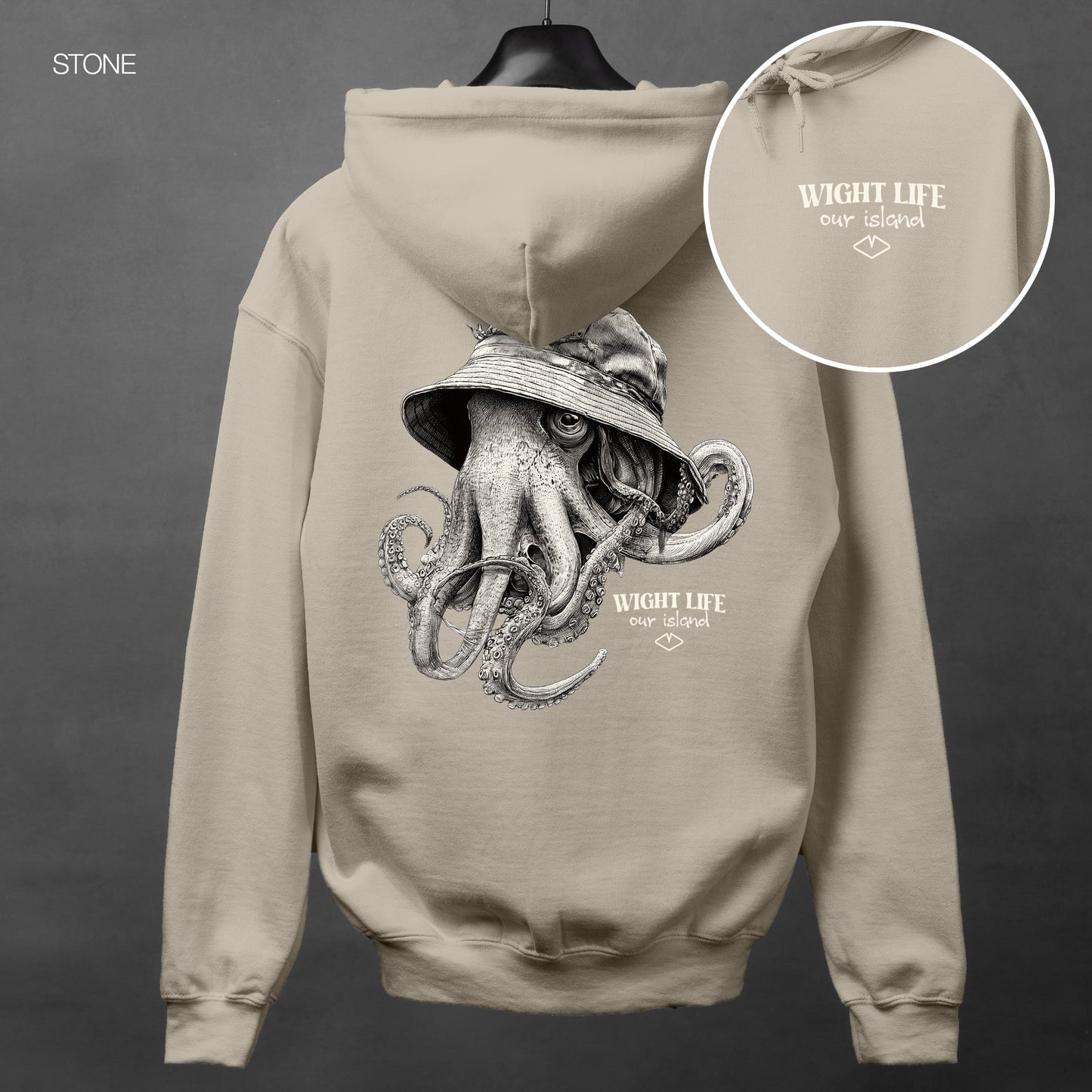 Wight Life Hoodie - Bucket Hat Octopus - Unisex Hoodie