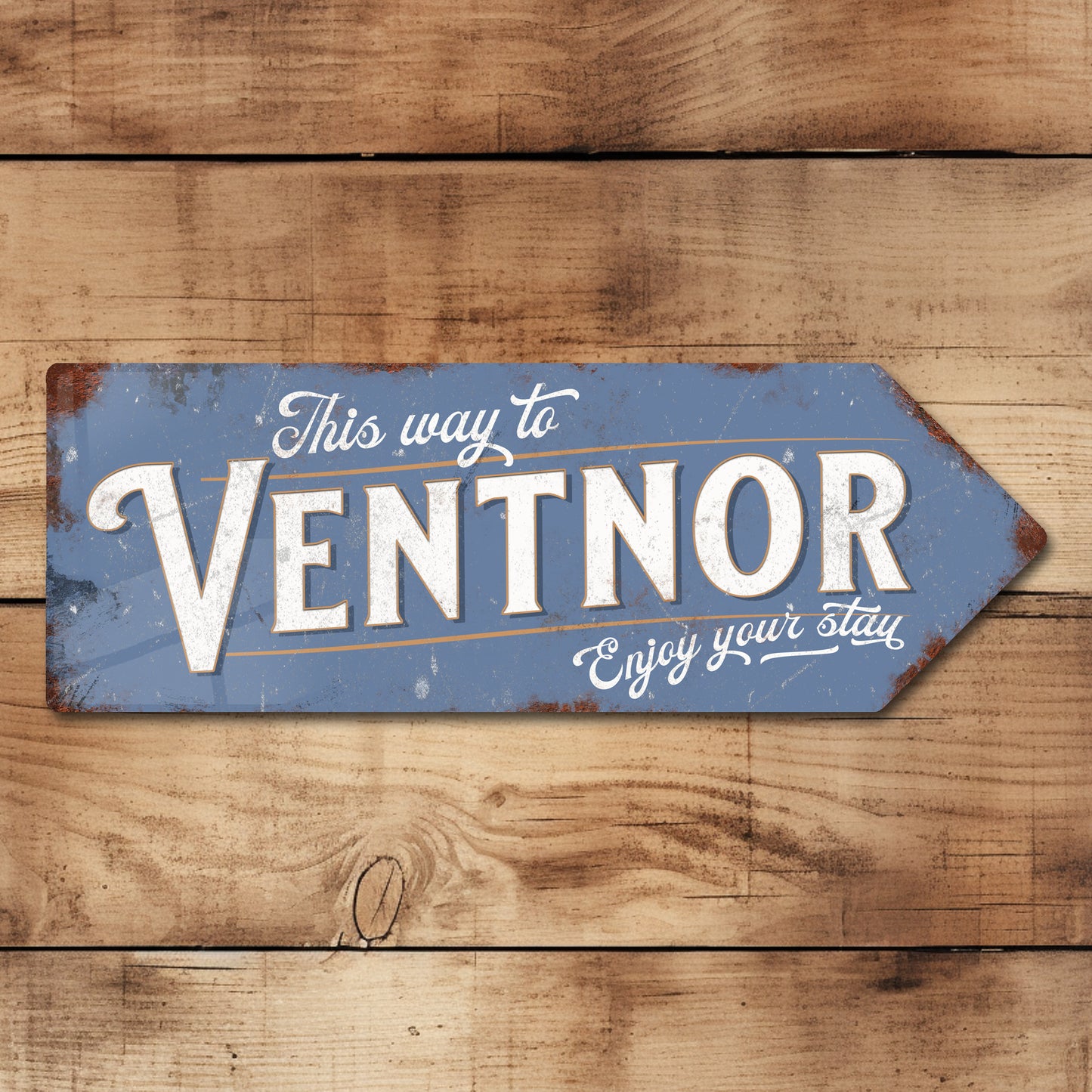 This Way to Ventnor Metal Vintage Style Sign | Isle of Wight Gift