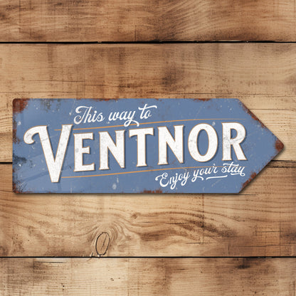 This Way to Ventnor Metal Vintage Style Sign | Isle of Wight Gift