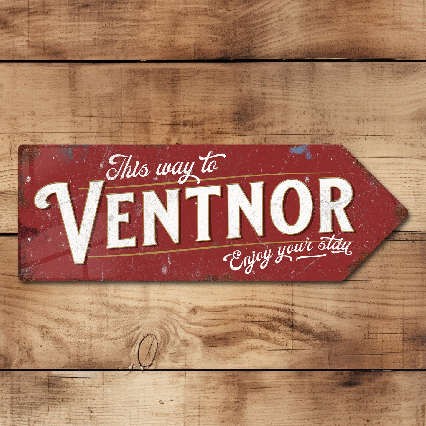 This Way to Ventnor Metal Vintage Style Sign | Isle of Wight Gift