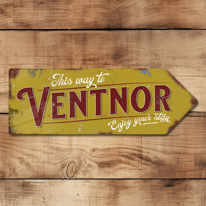This Way to Ventnor Metal Vintage Style Sign | Isle of Wight Gift