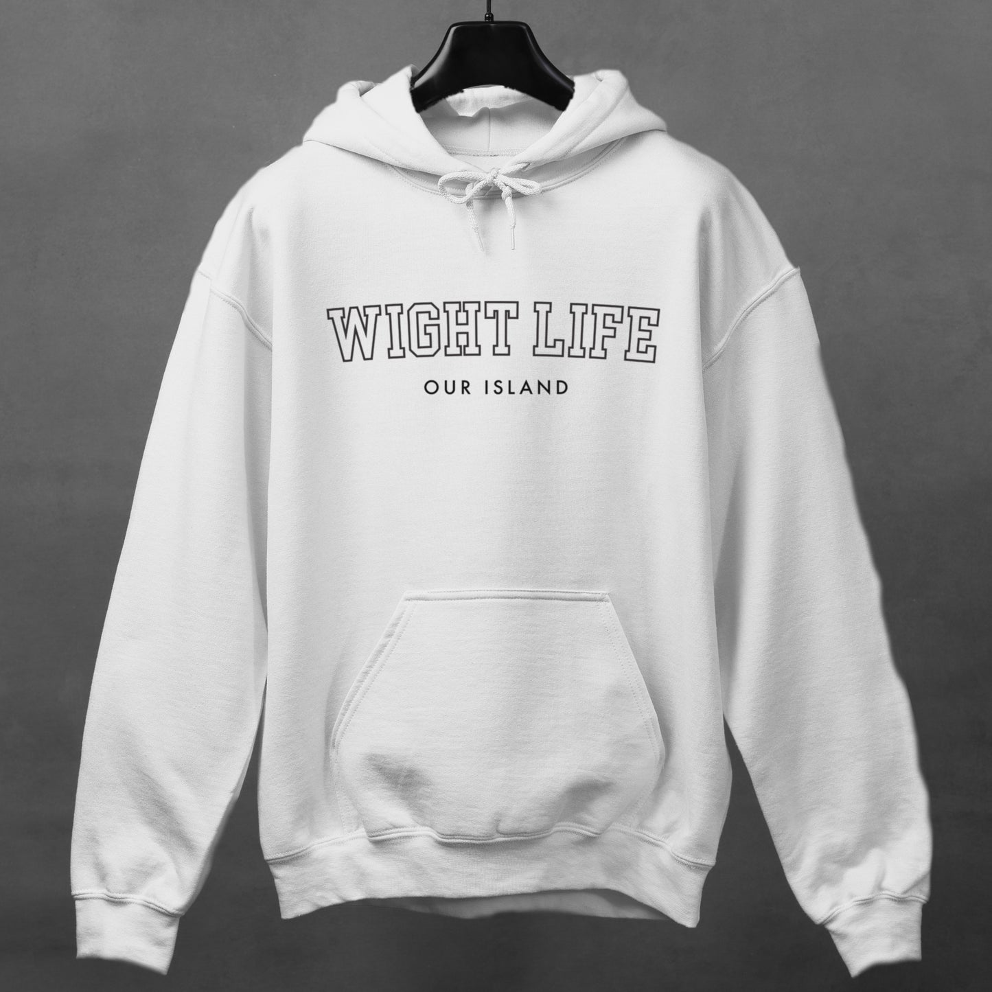 Wight Life Hoodie - College University Style - Isle of Wight Hoodie