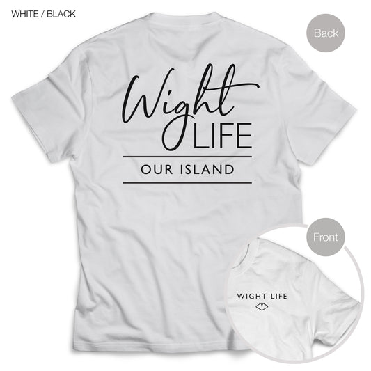 Wight Life T-Shirt - Script Design- Unisex Isle of Wight Tee